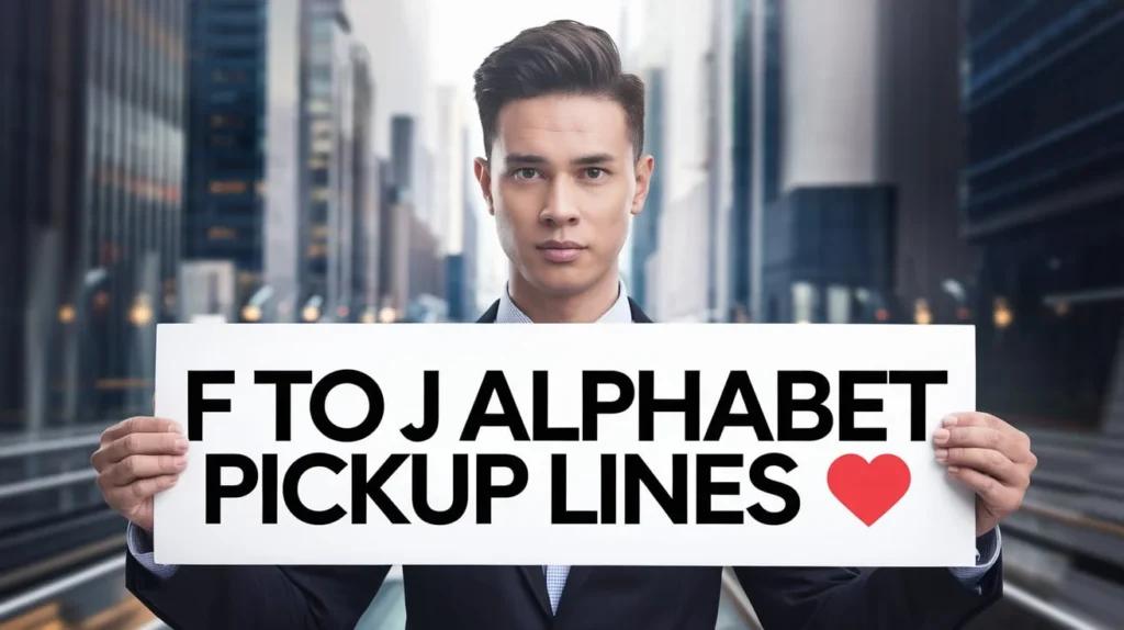 F to J Alphabet Pickup Lines