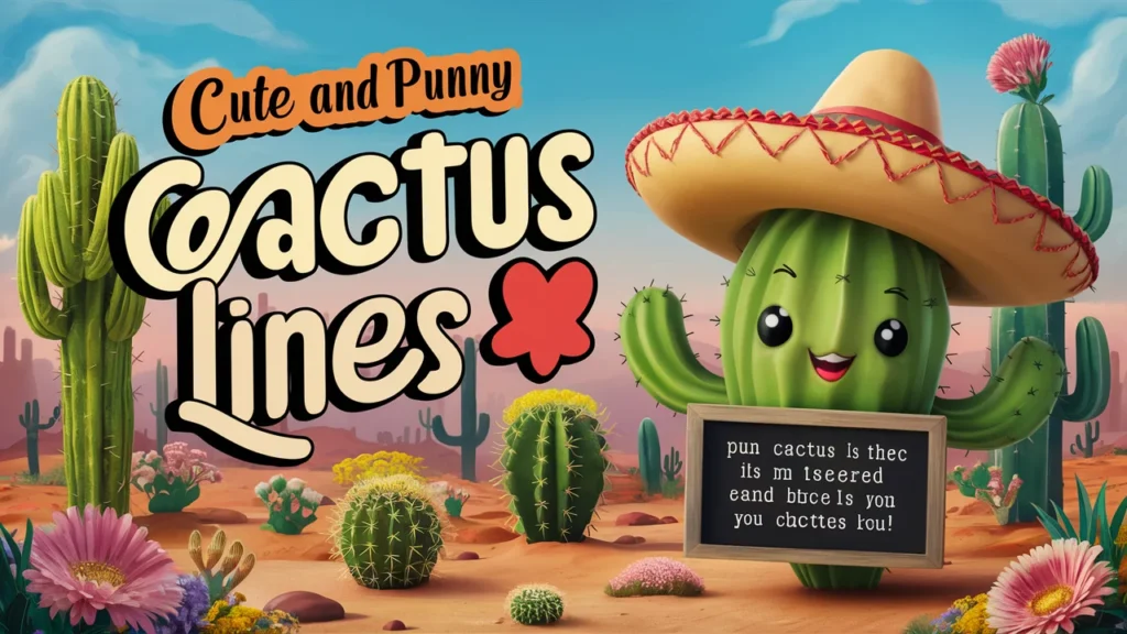 Cute and Punny Cactus Lines